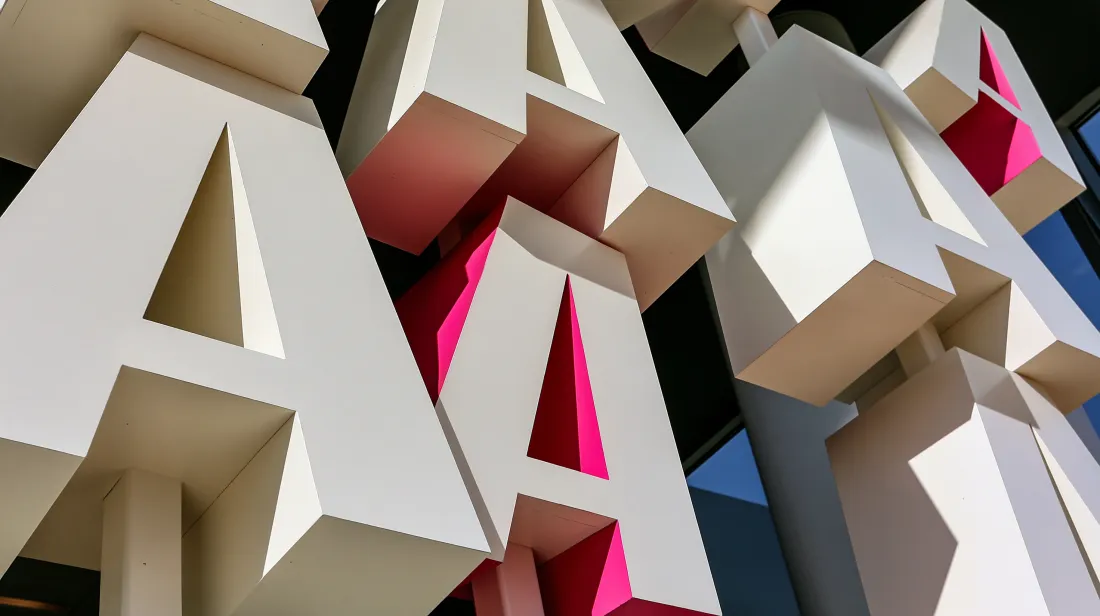 Abstract architectural texture in brand colours